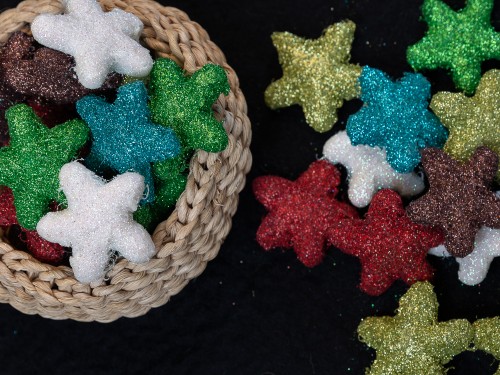 5cm Glitter Felt Star