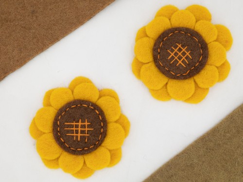 10cm Felt Sunflower
