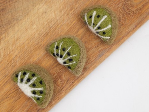 6cm Felt Kiwi Slice