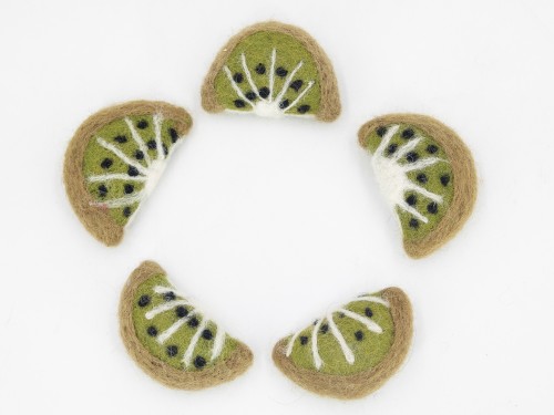 6cm Felt Kiwi Slice