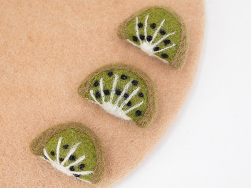 6cm Felt Kiwi Slice
