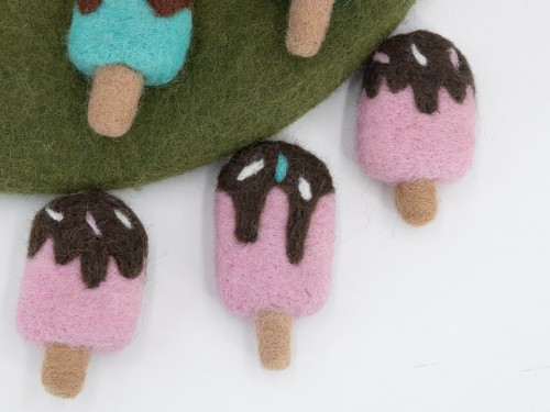 7cm Chocolate Felt Popsicle