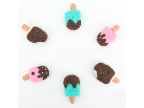 7cm Chocolate Felt Popsicle