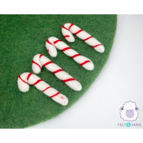 7cm Felt Candy Canes