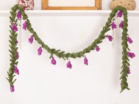 75cm Felt Lavender Leaf Garland
