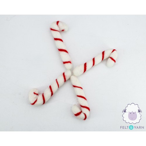 7cm Felt Candy Canes