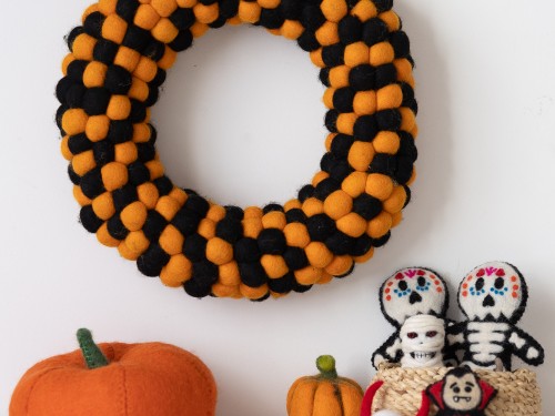 Wool Felt Halloween Themed Wreath