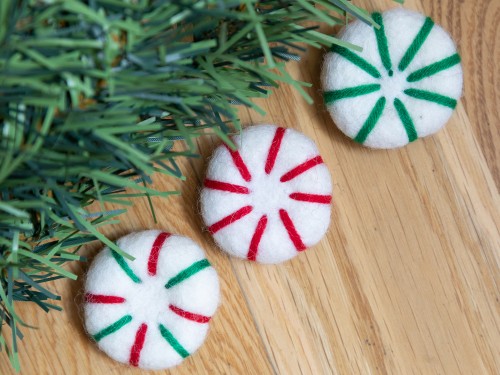 4cm Felt Peppermint Candy
