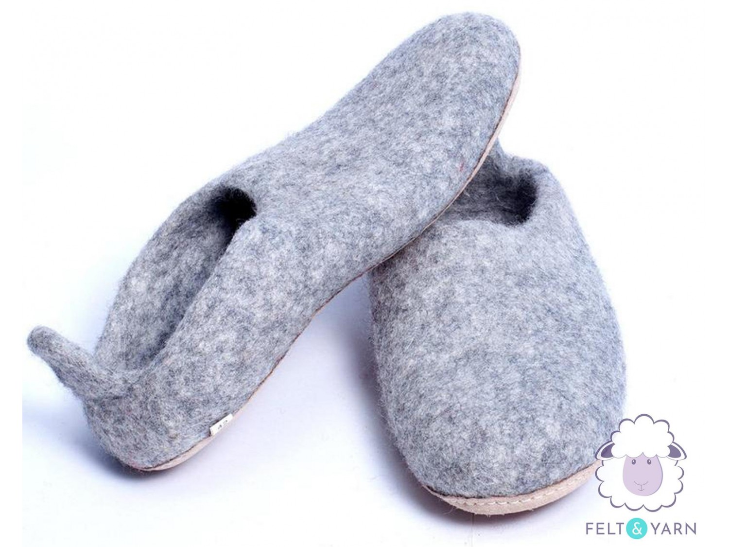 Natural Wool Felt Slipper