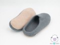 Dark Grey Felt Slippers
