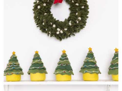 6.5x7.5cm Mini Felt Storage Basket Desk Decor