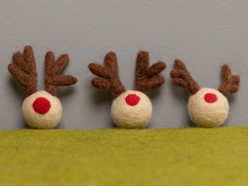 3cm Mini Felt Reindeer Head
