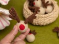 3cm Mini Felt Reindeer Head