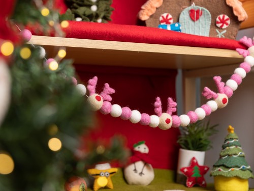 3cm Mini Felt Reindeer Head