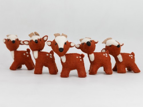 13x8cm Stitched Felt Reindeer