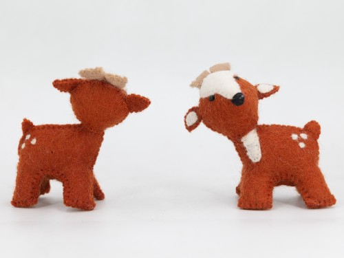 13x8cm Stitched Felt Reindeer