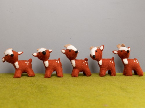 13x8cm Stitched Felt Reindeer