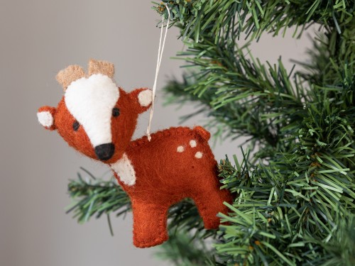 13x8cm Stitched Felt Reindeer