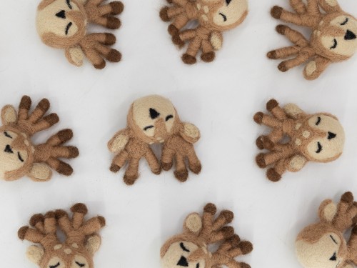 3cm & 4cm Brown Felt Deer Head