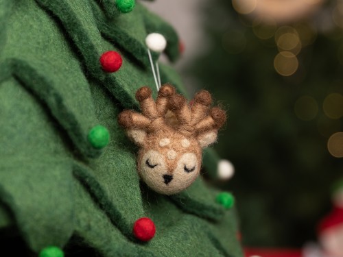 3cm & 4cm Brown Felt Deer Head