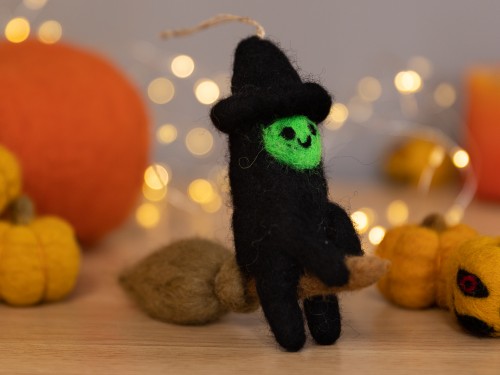 Scary Witch With Broom