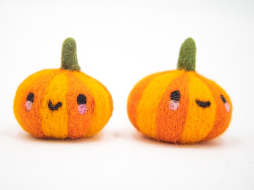 5cm Cute Halloween Cheeky Felt Pumpkin
