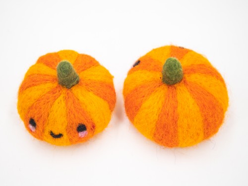 5cm Cute Halloween Cheeky Felt Pumpkin
