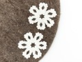 10cm White Felt Snowflakes