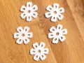 10cm White Felt Snowflakes