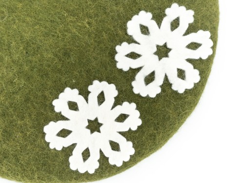 10cm White Felt Snowflakes