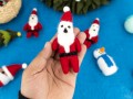 13x5cm Christmas Felt Red Hat Santa Claus - Felt and Yarn 13x5cm Christmas Felt Red Hat Santa Claus - Felt and Yarn