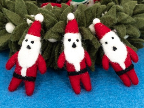 13x5cm Christmas Felt Red Hat Santa Claus