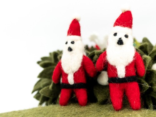 13x5cm Christmas Felt Red Hat Santa Claus