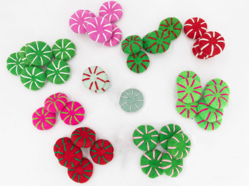 4cm Felt Peppermint Candy