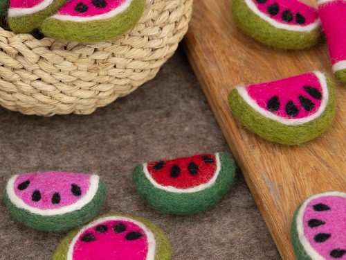 6cm Felt Watermelon Slice