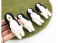 9cm Black Hair Creepy Felt Ghost Ornament