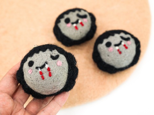 Spooky Felt Vampire Girl - Felt and Yarn