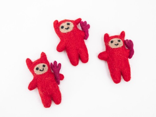 9cm Felt Red Devil Toy