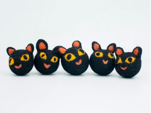 3cm Haunted Mini Felt Cat Head