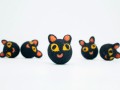 3cm Haunted Mini Felt Cat Head 3cm Haunted Mini Felt Cat Head