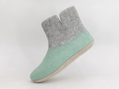 Gradient Mint Shade Felt Boot