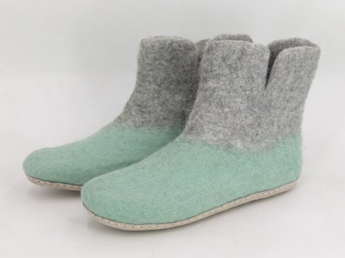 Gradient Mint Shade Felt Boot