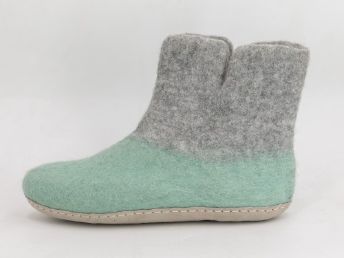 Gradient Mint Shade Felt Boot