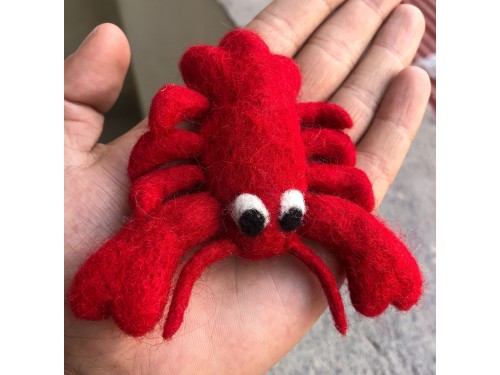 Wholesale Wool Felt Lobster Dog Toy