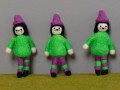 13.5x7cm Wool Felt Trainee Green Witch