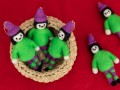 13.5x7cm Wool Felt Trainee Green Witch