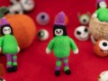 13.5x7cm Wool Felt Trainee Green Witch
