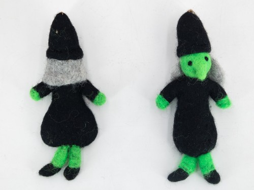 14cm Felt Witch with Black Hat