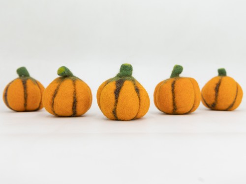 6cm Needle Felted Pumpkins