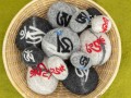 OM AH HUM Mantra Felt Stones